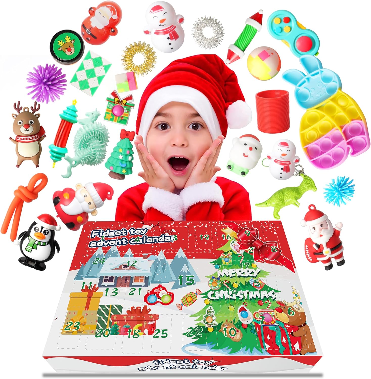 Advent Calendars - Fidget Advent Calendar 2023 for Boys and Girls - The Ultimate Christmas Countdown Gift for Kids 3 Years and Up, Packed with Over 24 Exciting Surprise Accessories, Parent-Approved