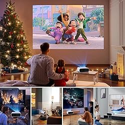 Projector with WIFI and Bluetooth, 200" Projector
