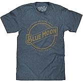 Tee Luv Men's Blue Moon Brewing Company Gold Beer Logo Shirt | Blue Moon Established 1995 Brewery T-Shirt, Short Sleeve Alcohol Logo Graphic Tee, Officially Licensed by Molson Coors