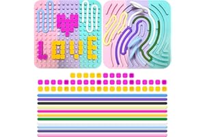 YIWEI Sensory Activity Board, Silicone Sensory Fidget Toy with 11 Strings 25 Buttons, Kids Products for Autism ADHD Anxiety Calm Down, Fine Motor Skill Training, Ideal Gifts for Kids 3+ (Square)