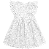 Cabahata Toddler Girls Lace Dress Pom Pom Ruffle Sleeve Kids Party Birthday Princess Dresses for Age 12 Months-5 Years