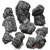 Black Lava Rock 30lb Natural Volcanic Stone for Fish Tank,10-12 Pcs 4-9 in | Aquarium Rock for Aquascaping Terrariums Reptile Tanks Succulent Planters Bonsai Garden Landscaping Decor Fire Pit