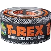 T-Rex Tape Extra-Wide Duct Tape with UV Resistant & Waterproof Backing for Ferociously Strong Repairs, 2.83" x 25 yd, Gunmeta