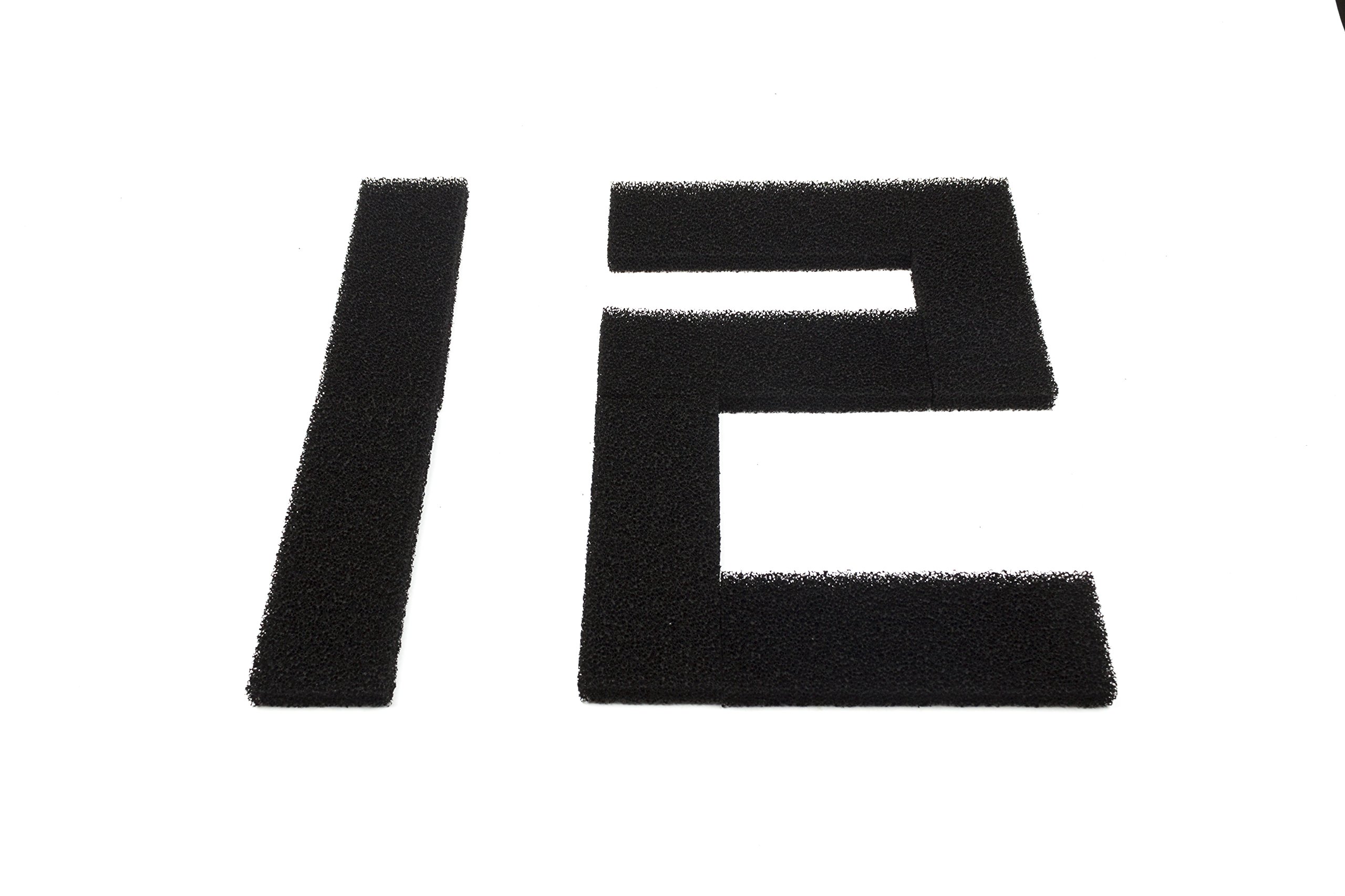 LTWHOME Compatible Carbon Foam Filters Suitable For Interpet PF4 Internal Filter(Pack of 12)