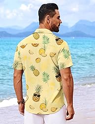 COOFANDY Mens Hawaiian Shirts Short Sleeve Button