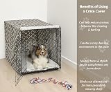 MidWest Homes for Pets Large Dog Crate Cover with Teflon Protector Brown Print view 2