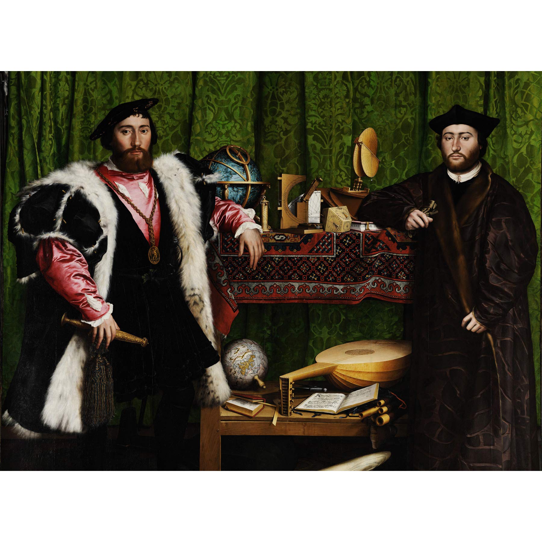 Wee Blue Coo Painting Portrait Study Holbein Ambassadors Canvas Print