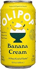 OLIPOP Banana Cream Prebiotic Soda, 12 FZ