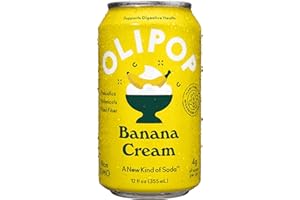 OLIPOP Banana Cream Prebiotic Soda, 12 FZ