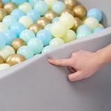 simpa Soft Foam Round Ball Pit 200 Balls 90cm Grey view 3