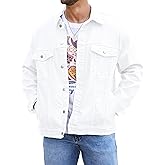 Bindefon Denim Jackets for Men Trucker Jean Jacket Unlined Coats Spring Fall Outfits