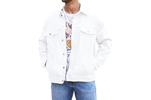 Bindefon Denim Jackets for Men Trucker Jean Jacket Unlined Coats Spring Fall Outfits