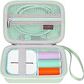 Elonbo Carrying Case for T02 Mini Printer, Compatible with Memoking/Omezizy/Memoqueen/Phomemo/Ponek T02 Portable Bluetooth Thermal Label Maker Travel Bag,Small Smart Handheld Labeler Holder,Green