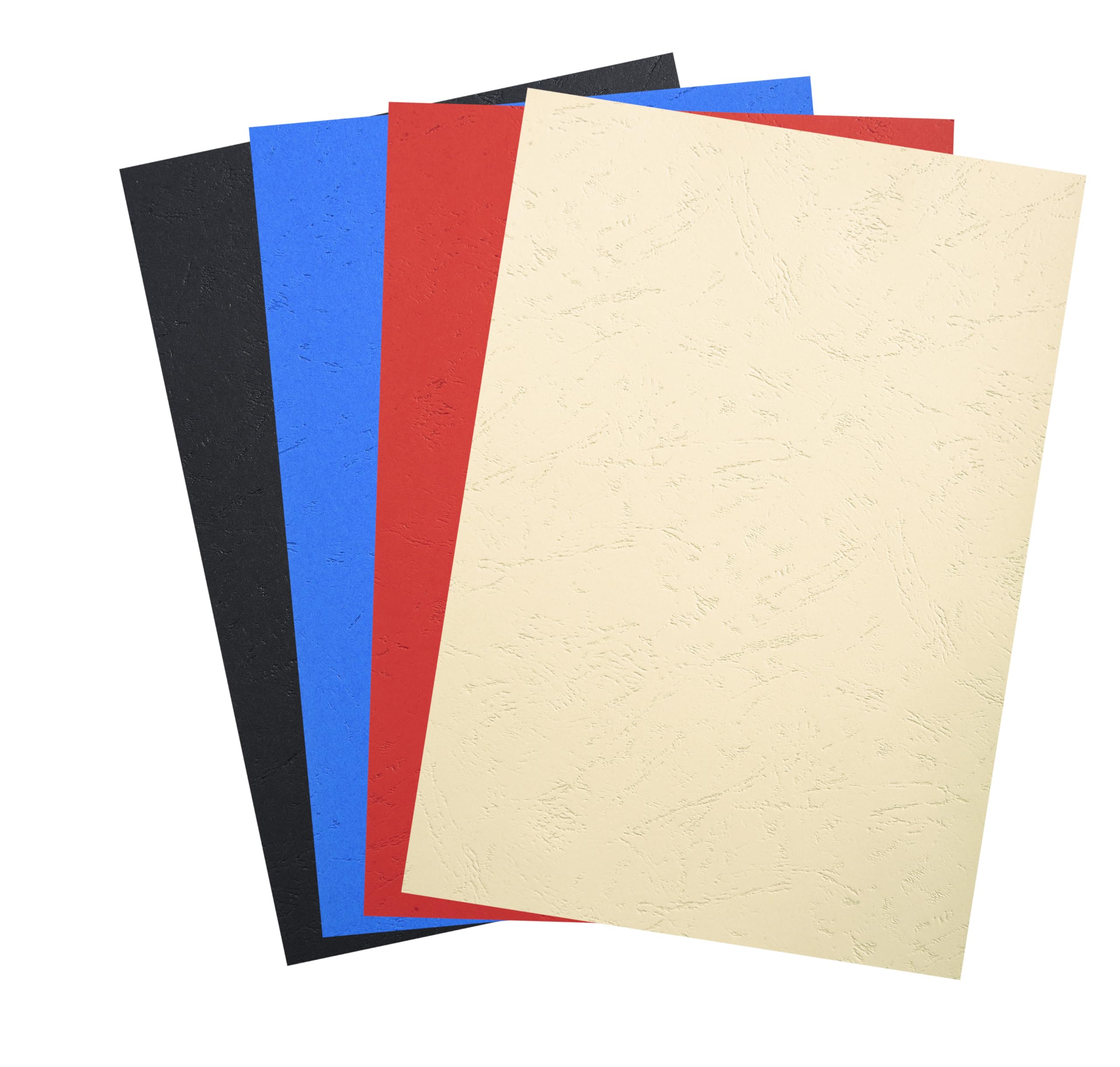 Exacompta - Ref 2789C - Forever Collection - Binder Covers - Suitable for A4 Documents, 270gsm Leather Grain Effect Rigid Card - Assorted Colours (Pack of 100)