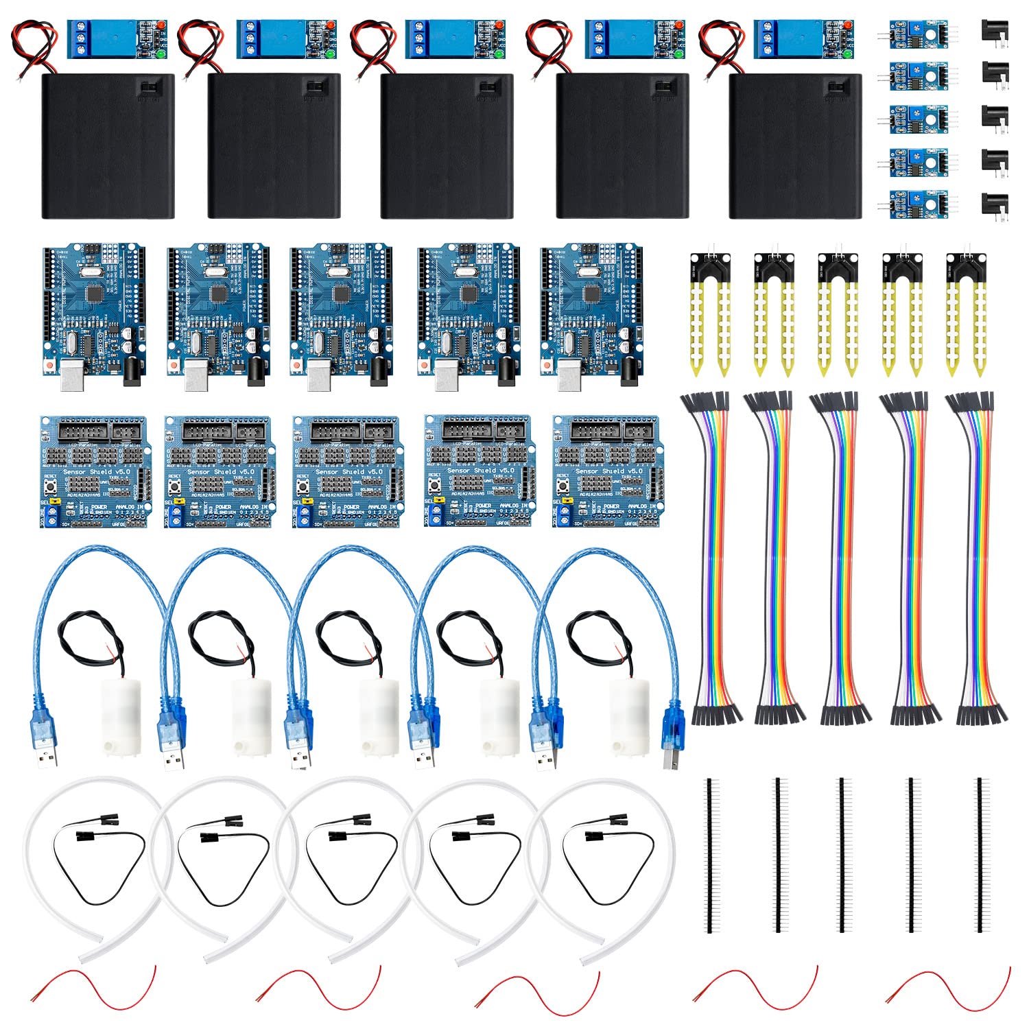 AZDelivery 5x Plant Watering Irrigation Set V 5.0 SENSOR Automatic irrigation module DIY kit soil moisture detection automatic water pump