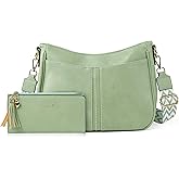 TANTOMI Crossbody Bags for Women Crossbody Purses and Wallet Vegan Leather Women's Shoulder Handbag for Everyday 2 PCS Set