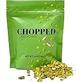 Raw Chopped Pistachios Unsalted 3.5 oz Resealable Bag | Unroasted Pistachio Crumble for Baking &amp; Toppings, Raw Pistachio Pieces Made in USA