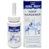 Kera Prep Hoof Hardener for Horses, Hoof Conditioner for Horses, 8 fl oz | Easy-to-Apply Hoof Conditioner for Horses, Reinforces Structure at the Molecular Level, Repels Moisture &amp; Restores Elasticity