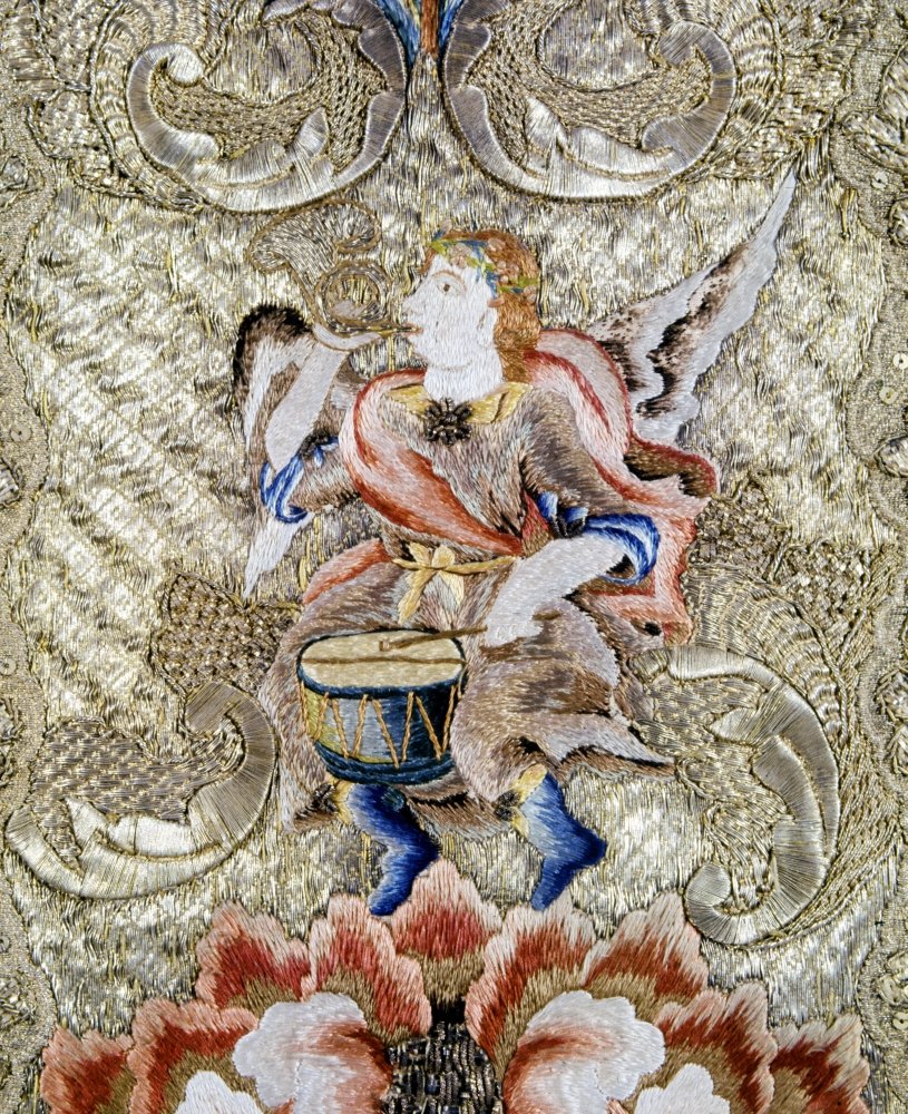 Chasuble 18Th Century Ndetail Of A Chasuble Embroidered With Gold Tissue And Silk Thread Mexican 18T