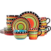 Gibson Elite Feliz Mesa 16-Piece Hand Painted Dinnerware Set, Service for 4 (16pc)