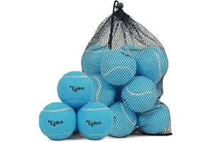 Egles 12/20/60 Packs Tennis Balls for Training and Dogs, High Elasticity Practice Tennis Ball with Mesh Bag for Transport and Beginner Exercise, Durable Pet Playing Tennis Ball Set