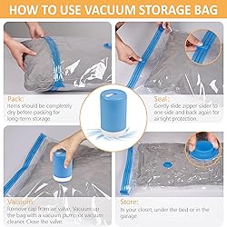 Vacuum Storage Bags with Electric Pump, 22 Pack