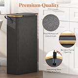Lifewit 65L Slim Laundry Basket with Lid Dark Grey with Removable Bag view 7
