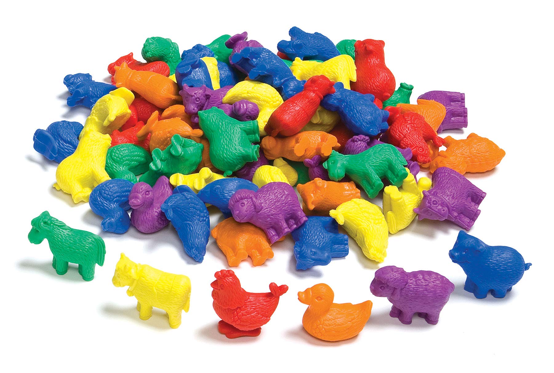 a2bsales Sorting Counters Starter Packs - Early Learning & Motor Skills Maths Toy - SEN Montessori (Farm - 24 Pk)