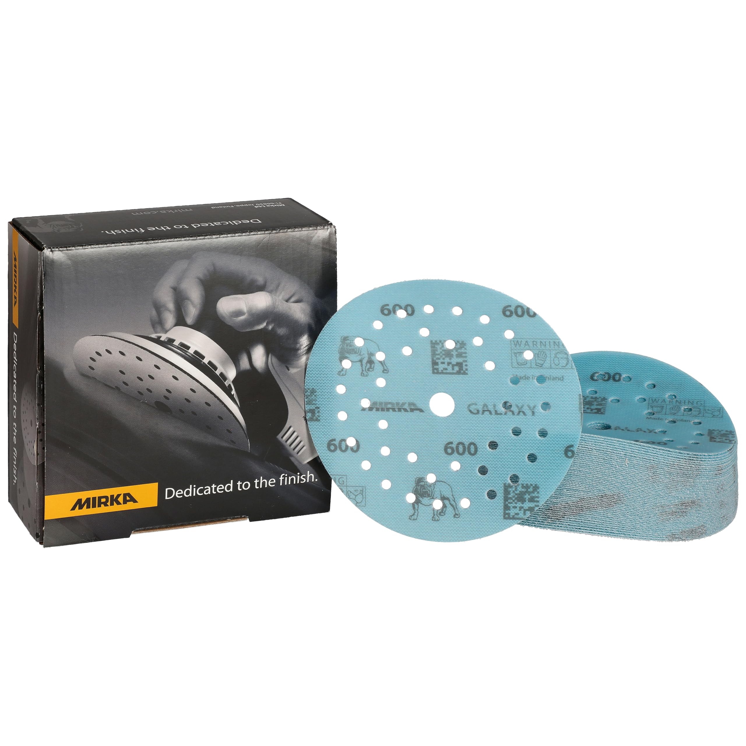 Mirka Galaxy epoxy sandpaper 125mm Hook & Loop grit 600 for sanding epoxy resin, wood, epoxy, rivertable / 50 pcs sanding discs — image 1