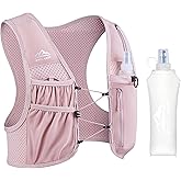Zelvot Running Vest for Women Men, USA Original Patent, Adjustable Chest Straps Running Hydration Vest with 500ml Soft Flask, Lightweight Reflective Hydration Backpack for Marathon