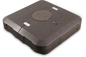 PURPLE LEAF 34'' X 34'' Patio Umbrella Base with Wheels Heavy Duty Outdoor Offset Umbrella Stand Brown