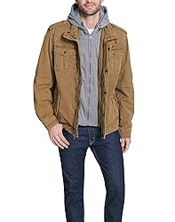 Levi's Men's Washed Cotton Military Jacket with