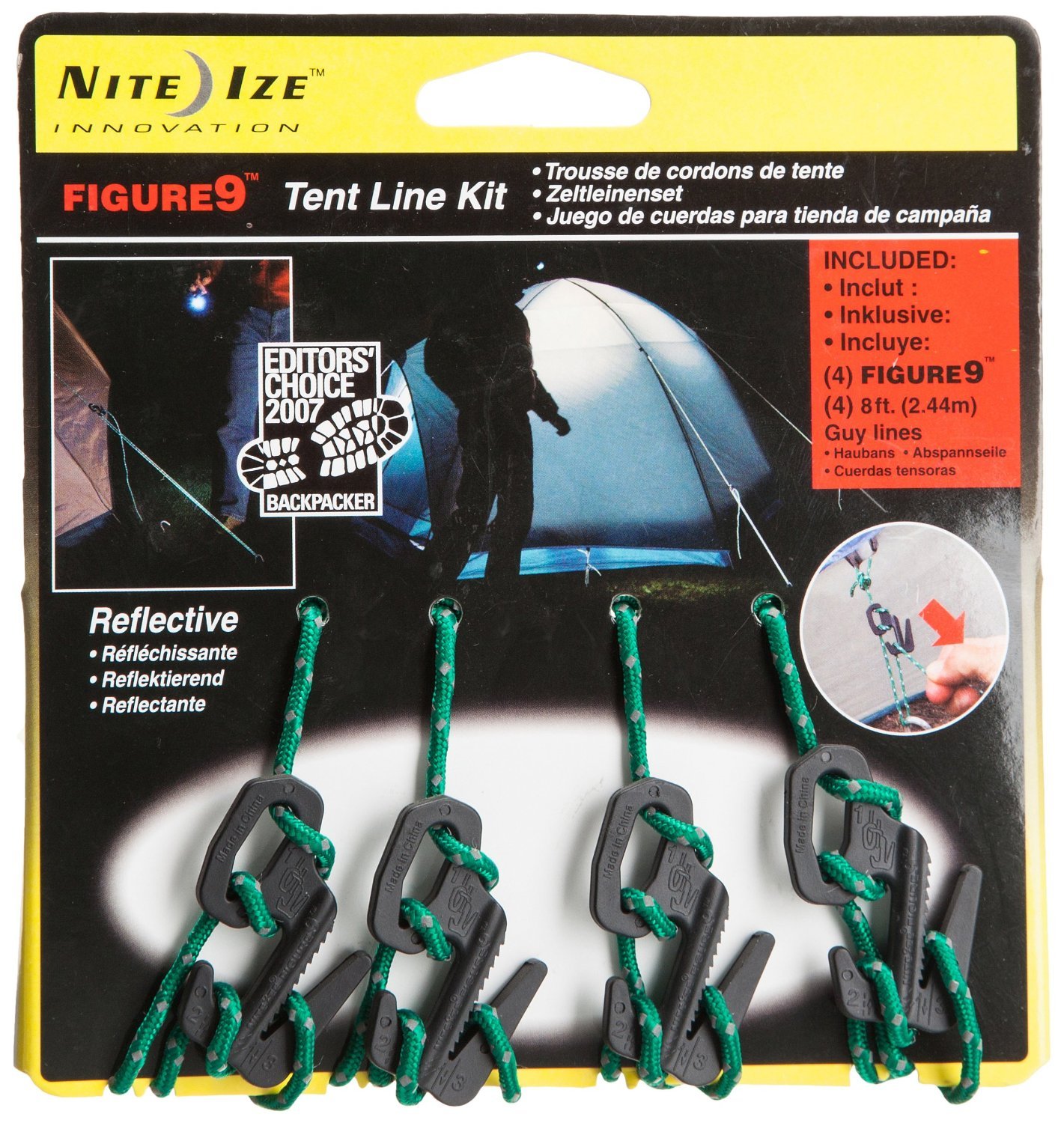 Nite Ize Figure 9 Tent Line Kit Figure 9 Tent Line Kit - Black, N/A