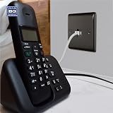 British General BG NBNBTM1-01 Single Master Telephone Socket Black Nickel view 5