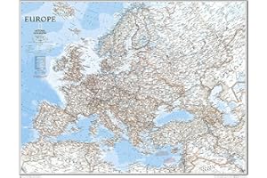 NATL GEOGRAPHIC SOCIETY MAPS National Geographic: Europe Classic Enlarged Wall Map (46 x 35.75 inches) (National Geographic Reference Map)