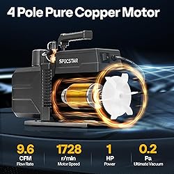 SPECSTAR 110V 9.6 CFM 1 HP Dual-Stage Rotary Vane