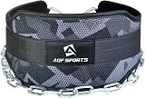 AQF Dipping Belt Weight Lifting Chain Neoprene Grey Camo view 3