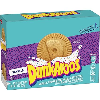 Dunkaroos Vanilla Cookies And Vanilla Frosting 6 Ct 9 Oz Amazon Com Grocery Gourmet Food
