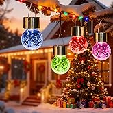 SOLPEX 12 Pack Solar Outdoor Lights Decorative, Hanging Christmas Decoration Solar Light Outdoor Solar Powered Waterproof Lights, Hanging Globe Light for Garden, Yard, Patio, Lawn(Color Changing)