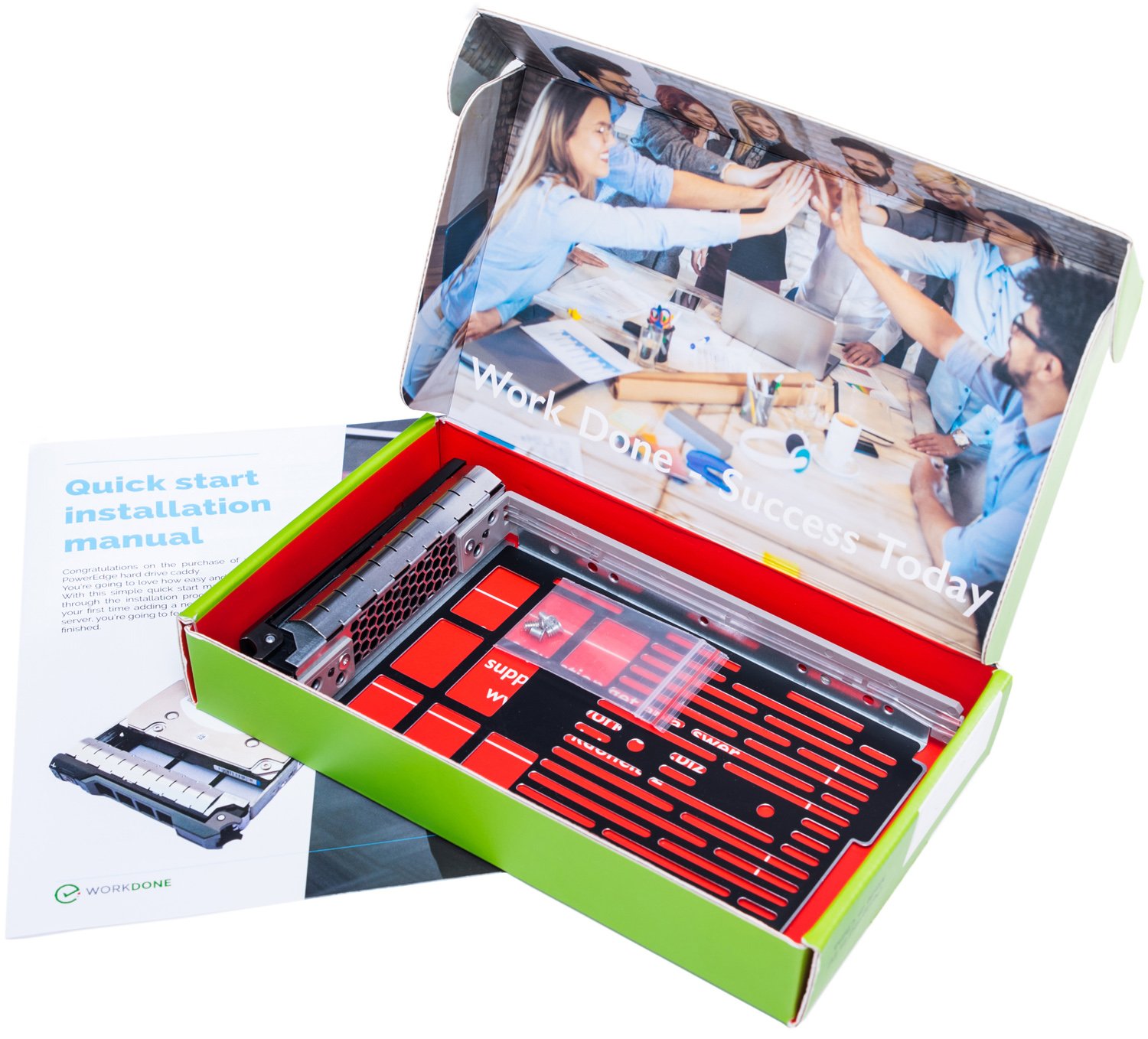 WorkDone 3-Pack - 3.5 Inch Hard Drive Caddy With 2.5 Inch HDD Adapter