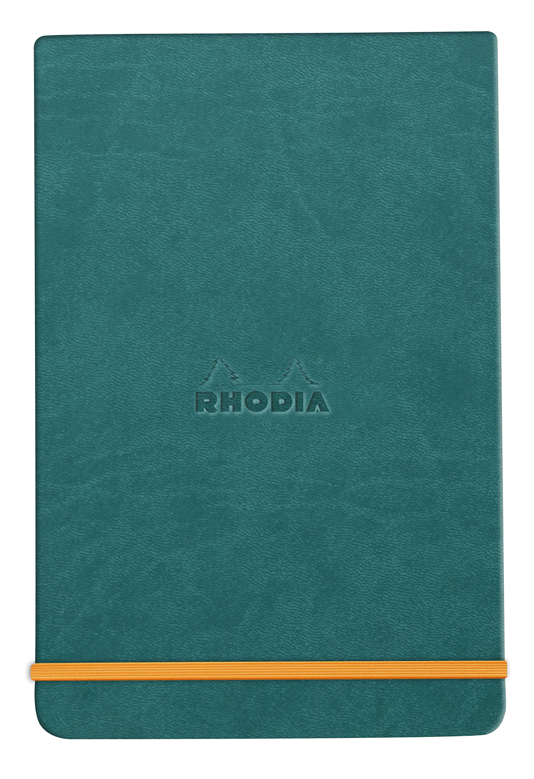 RHODIA 194387C - Peacock Webnotepad Rigid Notebook - A5 - Lined - 192 Detachable Pages - Ivory Clairefontaine Paper 90 g/m - Bookmark, Elastic Closure - Faux Leather Cover - Rhodiarama — image 1