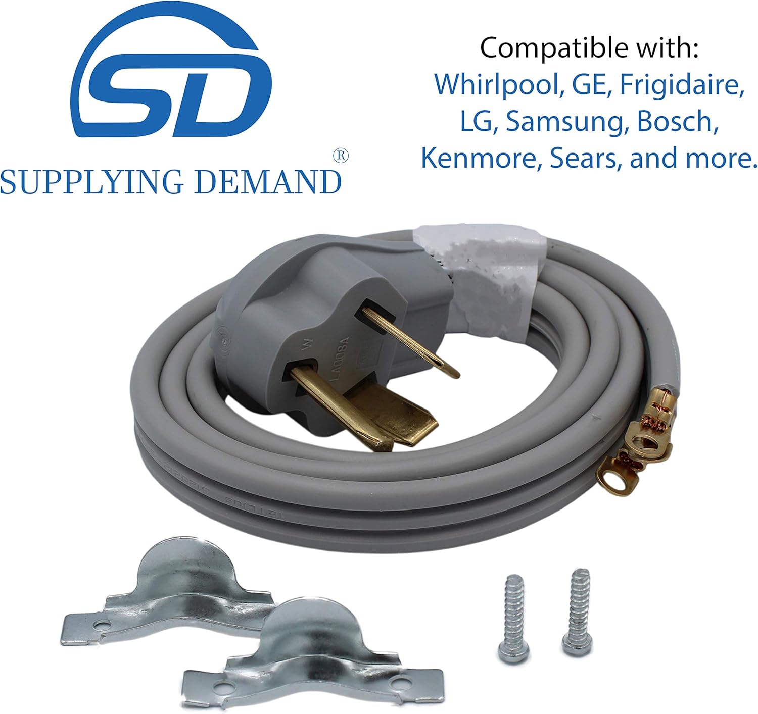 Amazon Com Supplying Demand 3 Prong Wire Dryer Power Cord 30 Amp