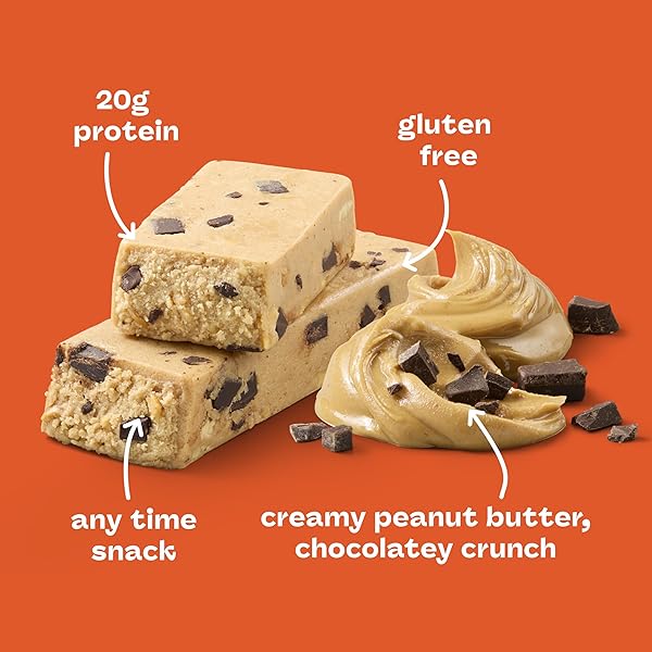 THINK! PROTEIN BARS, HIGH PROTEIN SNACKS, GLUTEN FREE, HIGH FIBER, PEANUT BUTTER CHOCOLATE CHUNK, 10 COUNT