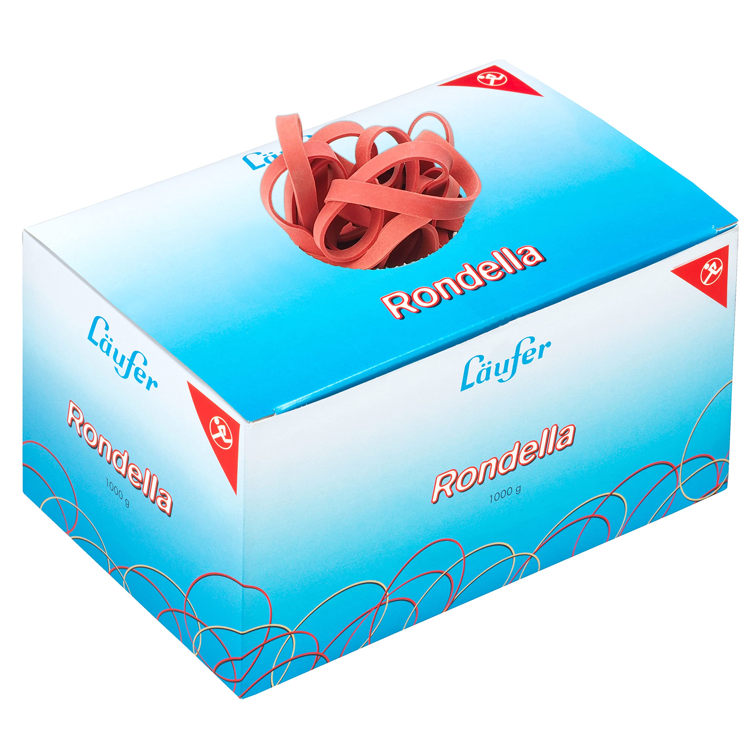 Läufer Rondella Rubber Bands 1kg Box 200x6 mm/125 mm Ø red