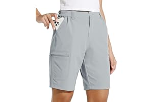 Willit Women's 10" Hiking Cargo Shorts Stretch Golf Active Long Quick Dry Outdoor Summer Shorts