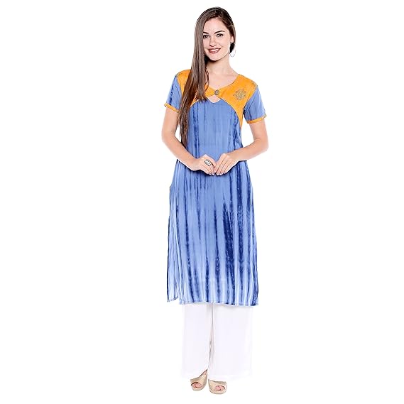 OOMPH! Womens Rayon straight Kurta