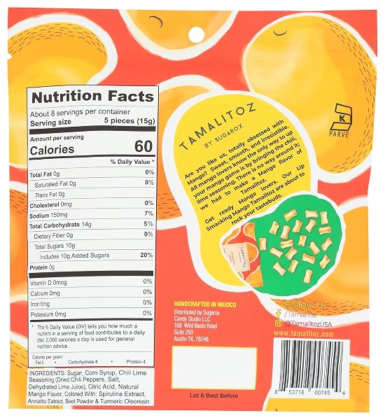 TAMALITOZ, CANDY HARD CHILI MANGO, 4 OUNCE