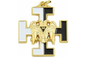THE MASONIC EXCHANGE 30th Degree Masonic Pendant - [White & Black][1 1/2'' Tall]