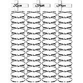 Yinkin 48 Pieces Christian Bracelet Bulk Cross Bracelet for Women Men Faith Hope Love Cross Adjustable Friendship String Rope Jewelry Christian Handmade Braided Jewelry Black Matching Couple Gifts