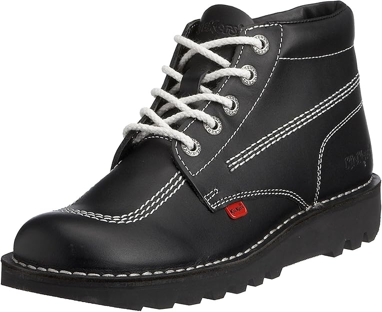 Kickers Men's Kick Hi Core Shoes Black/White/Black, 10.5 UK Amazon